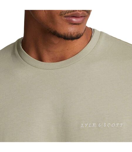 T-shirt Style Logo Brodé Homme Beige Lyle & Scott