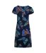 Womens/ladies tallahassee butterflies organic dress dark blue Weird Fish-2