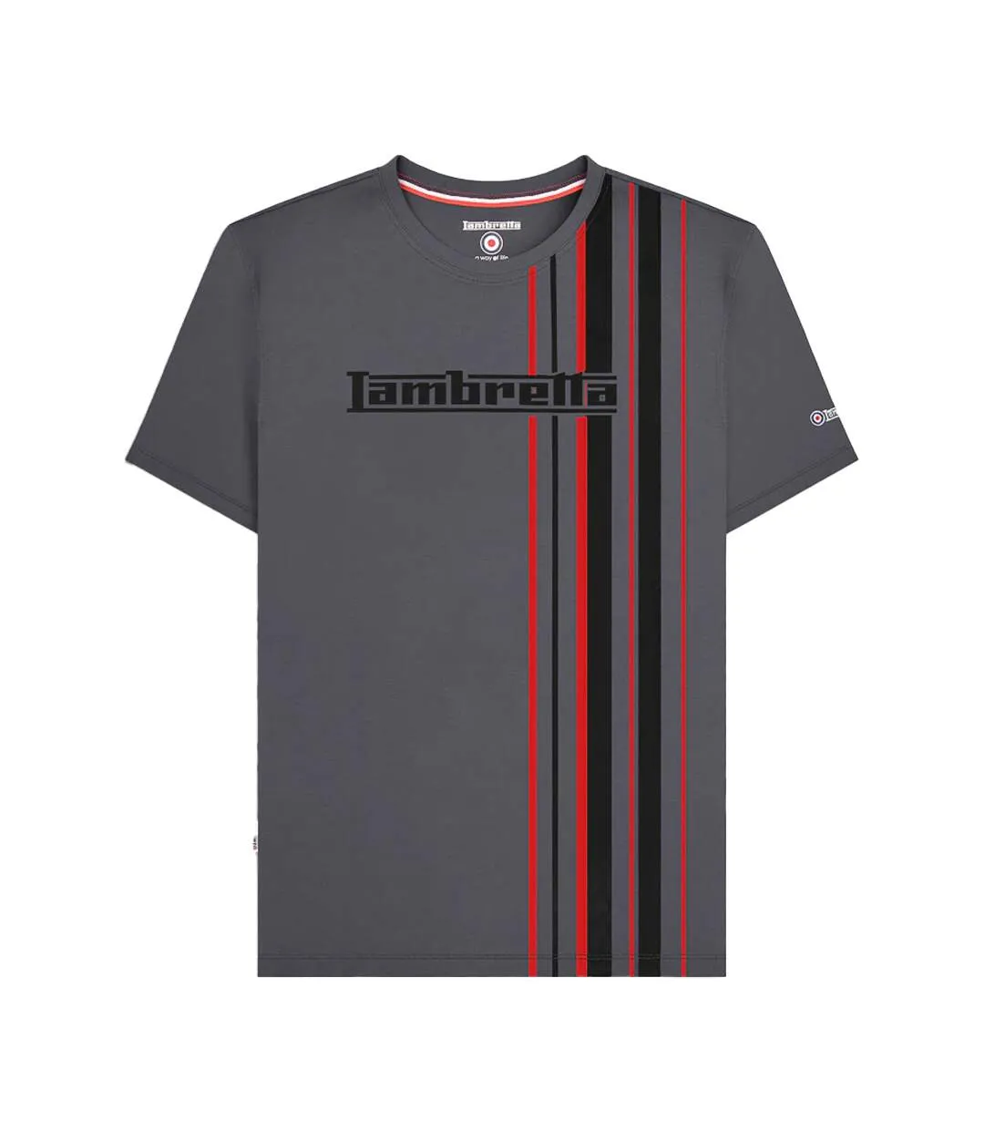 Mens Racing Stripe T-shirt Iron Lambretta-1