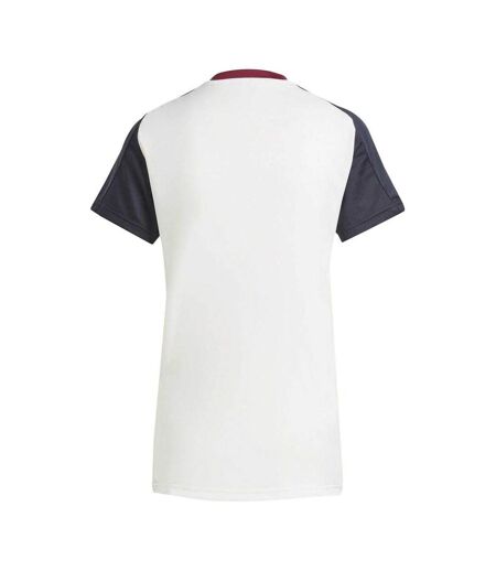 Maillot De Foot Entraînement Femme Blanc Cassé Noir Adidas