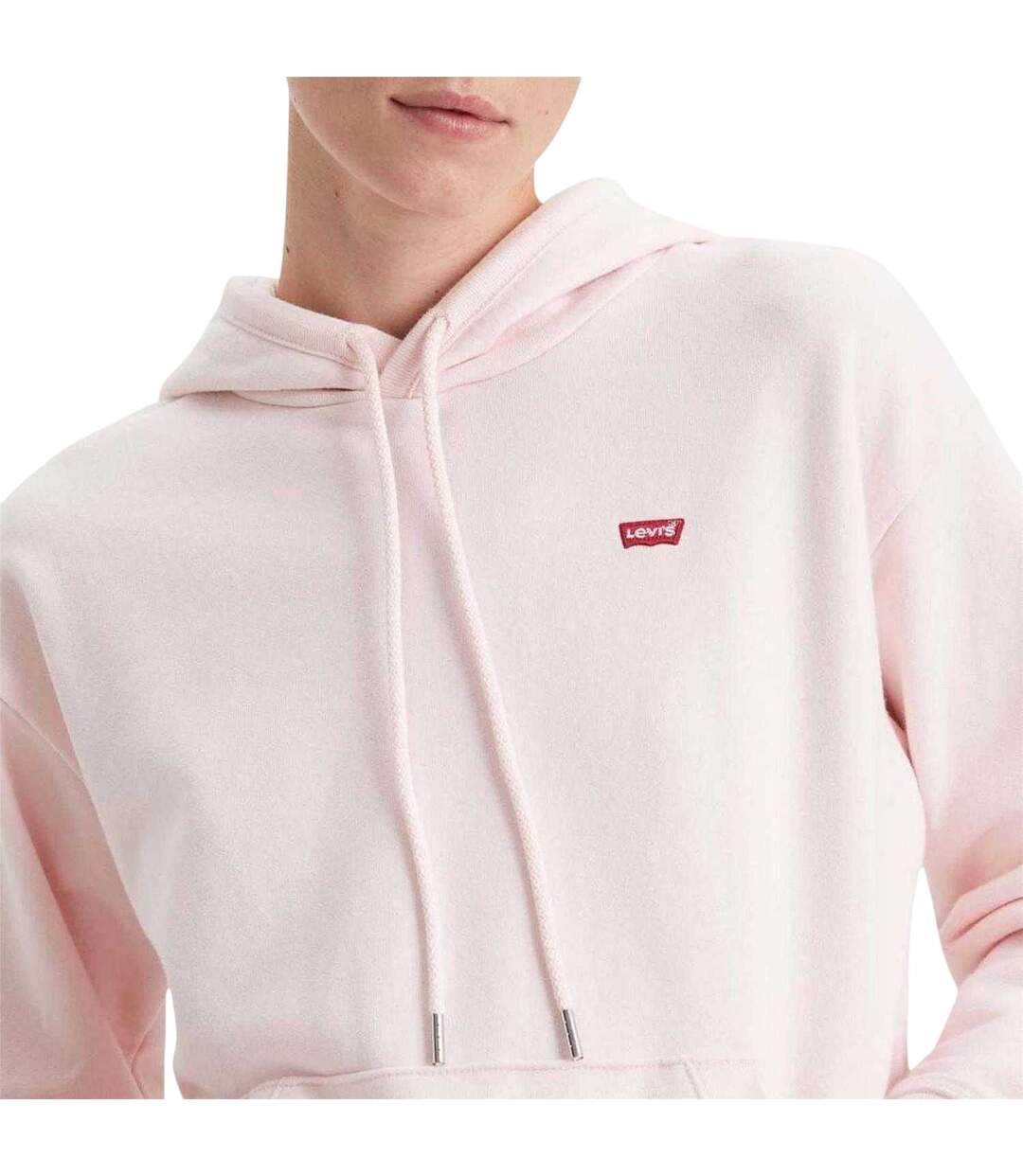 Sweat À Capuche Femme Rose Levis-4