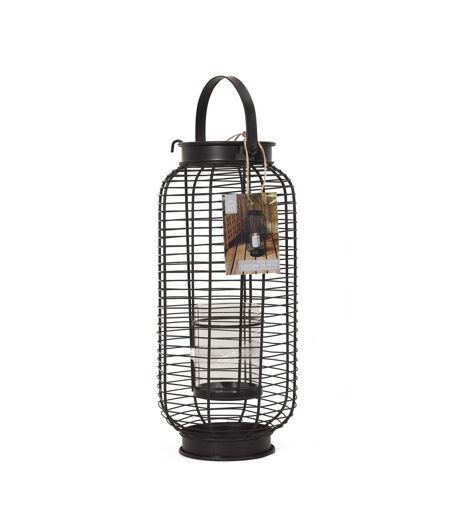 Lanterne en Métal Filaire 42cm Noir