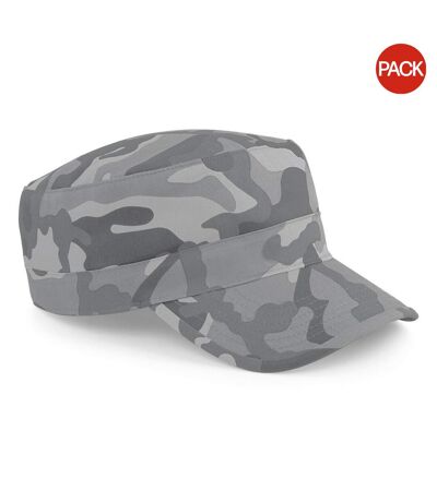 Beechfield Camouflage Army Cap / Headwear (Pack of 2) (Arctic Camo) - UTRW6711