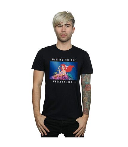 Disney Princess - T-shirt ARIEL WAITING FOR THE WEEKEND - Homme (Noir) - UTBI44279