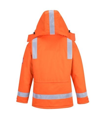 Portwest Mens Flame Resistant Anti-Static Winter Padded Jacket (Orange) - UTPW390