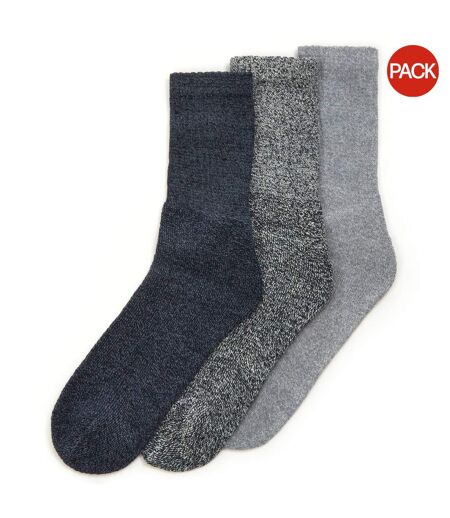 Pack of 3  Mens cotton boot socks  navy Pro-Tonic