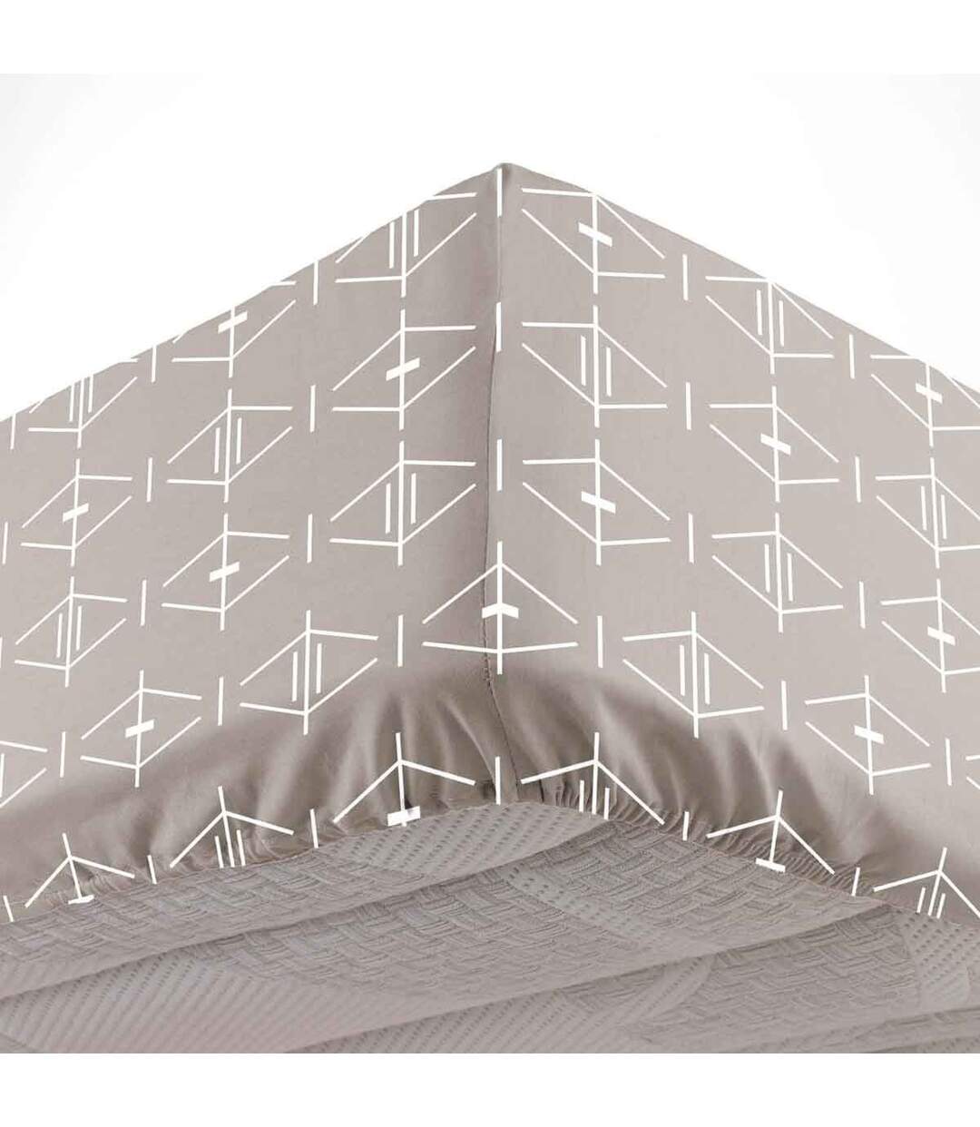 Drap Housse en Coton Aristide 160x200cm Naturel-1