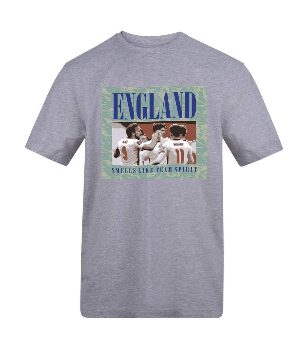 Mens Smells Like Team Spirit England T-shirt Grey AWD-1
