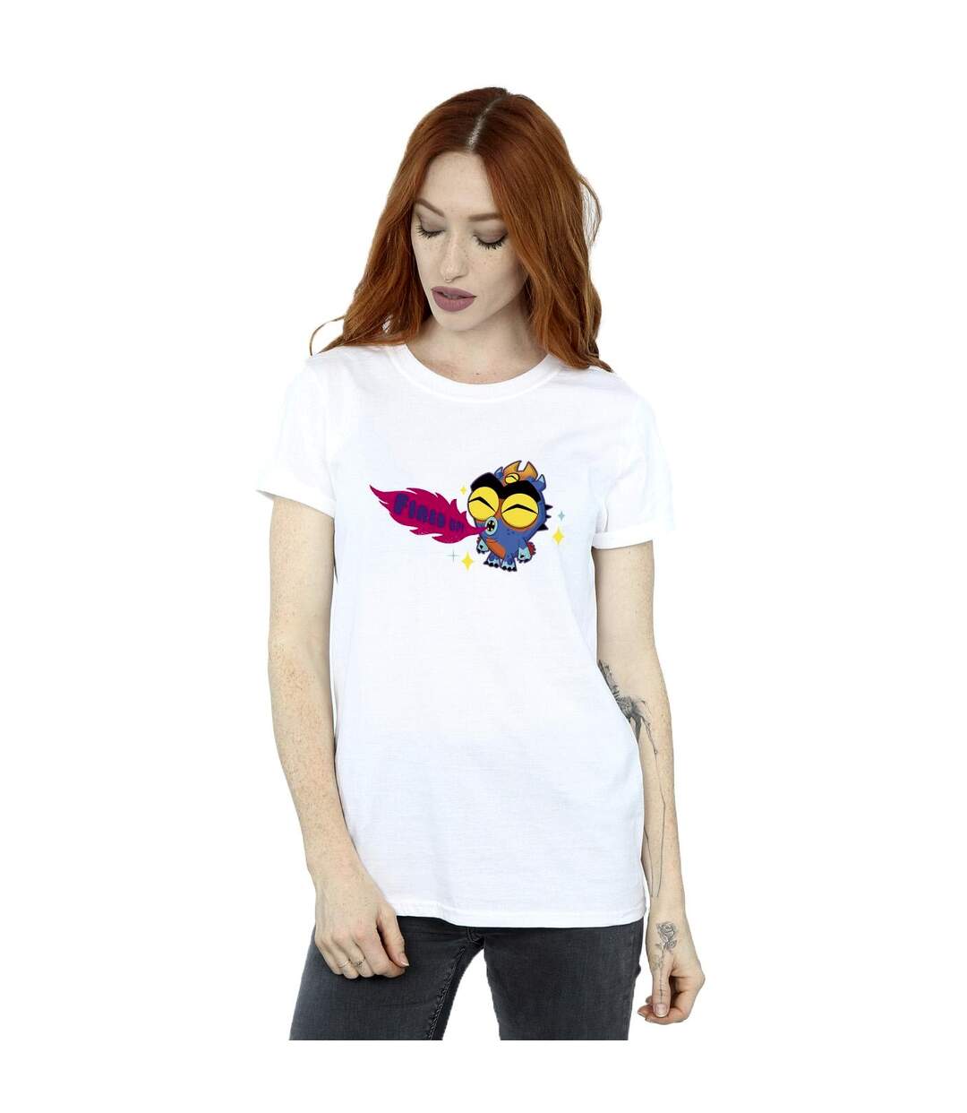 Disney Womens/Ladies Big Hero 6 Baymax Fred Fired Up Cotton Boyfriend T-Shirt (Blanc) - UTBI15819-2
