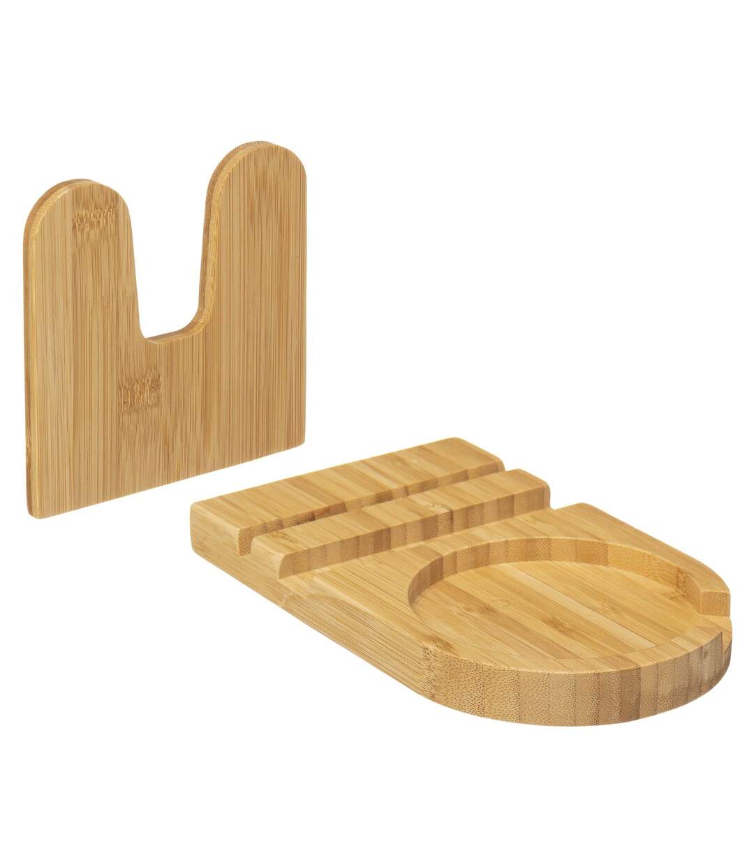Repose cuillère en bambou avec couvercle - Beige-2
