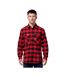 Hard Yakka Mens Checked Flannel Long-Sleeved Shirt (Red)