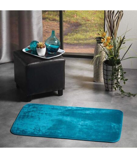 Tapis Uni en Flanelle Flanou 50x80cm Bleu