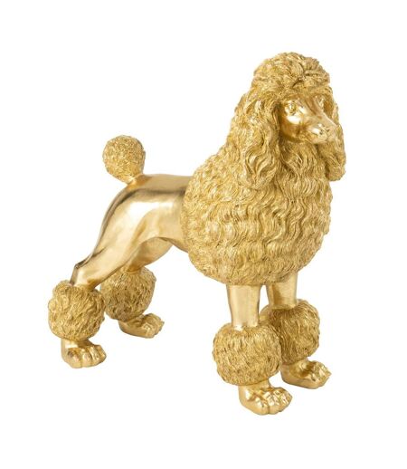 Statue Caniche Debout Trina 79cm Doré