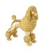 Statue Caniche Debout Trina 79cm Doré-1