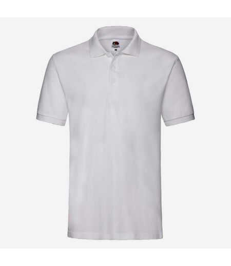 Fruit of the Loom Unisex Adult Premium Cotton Pique Polo Shirt (White)