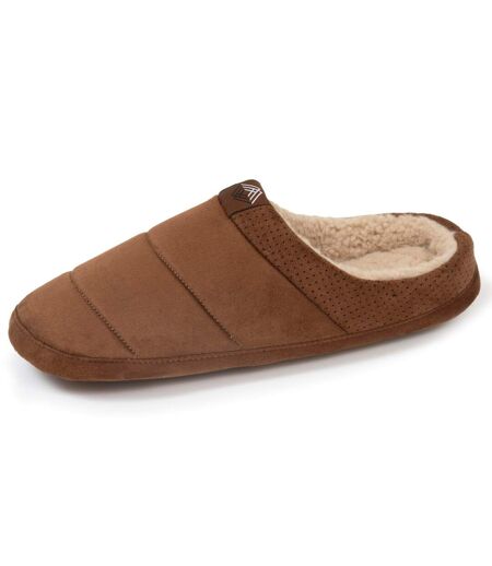 Isotoner Chaussons extra-light Mules homme suédine - semelle gomme ultra souple