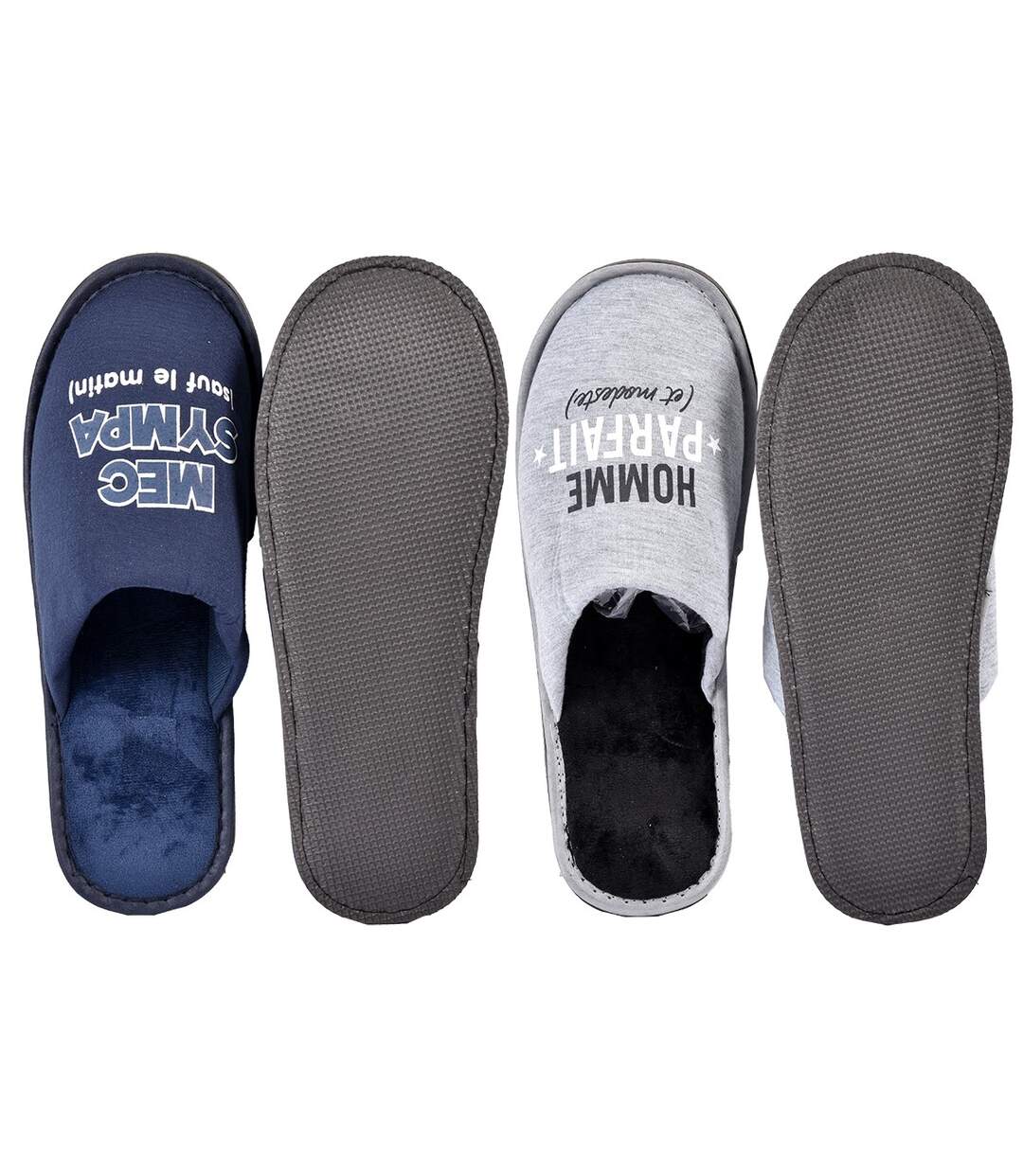 Pantoufles homme lot de 2-4