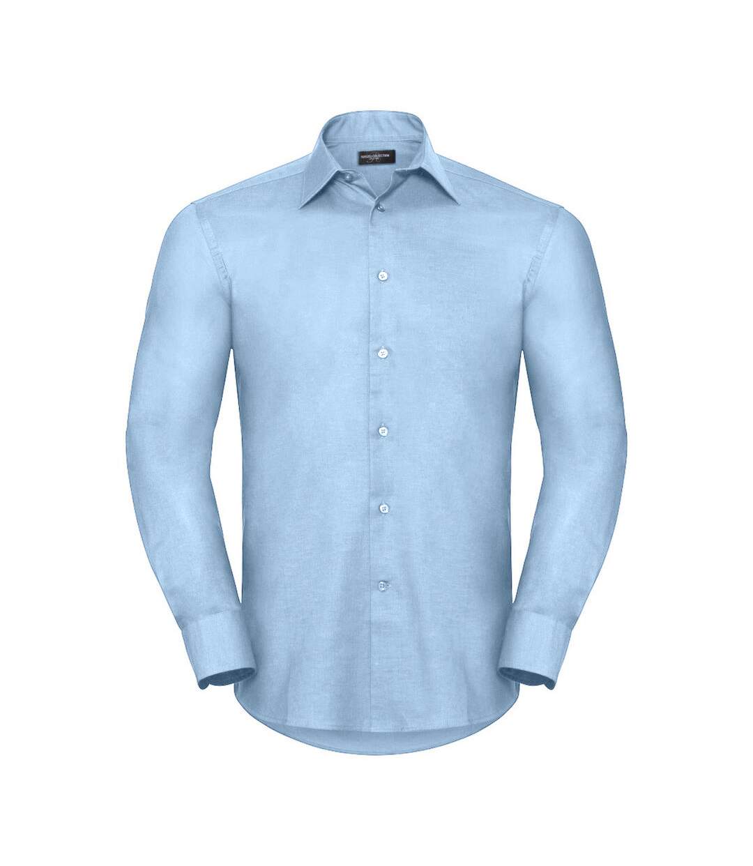 Collection mens long sleeve easy care tailored oxford shirt oxford blue Russell-1