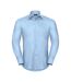 Collection mens long sleeve easy care tailored oxford shirt oxford blue Russell-1