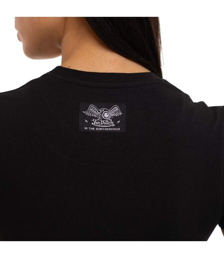 T-shirt femme moulant col rond print devant Flash Vondutch