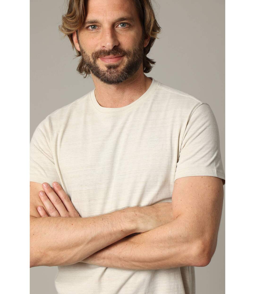 T-shirt en jersey de coton avec application printée zébrée COLADA-3