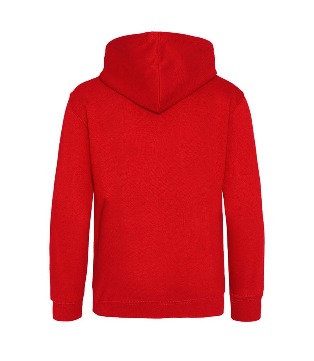 Sweatshirt à capuche et fermeture zippée homme rouge feu/blanc arctique Awdis-2