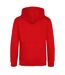 Sweatshirt à capuche et fermeture zippée homme rouge feu/blanc arctique Awdis-2