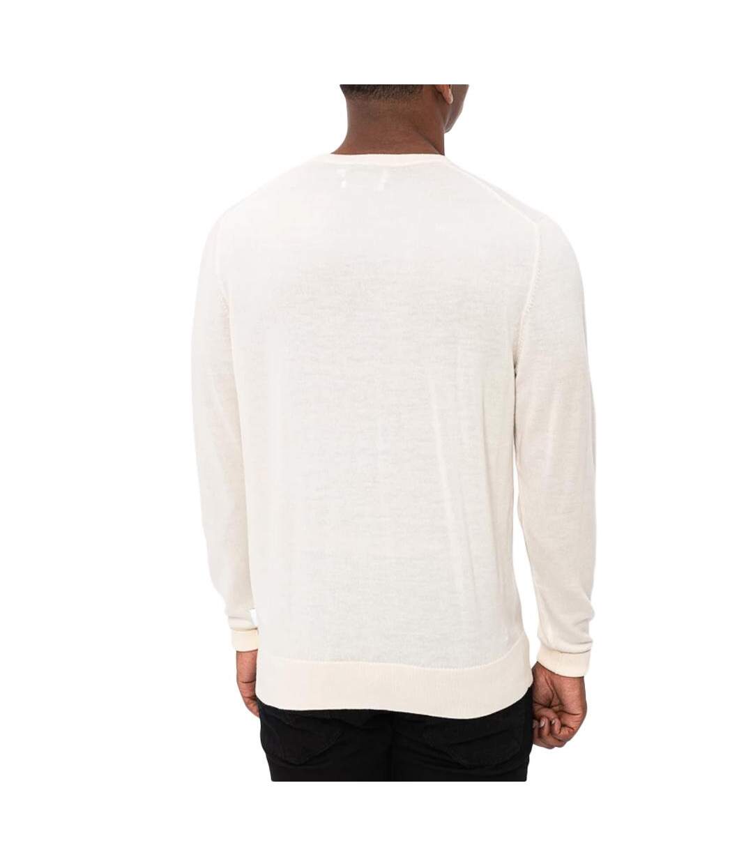 Pull beige homme calvin klein jeans ls eu clsc cttn-2