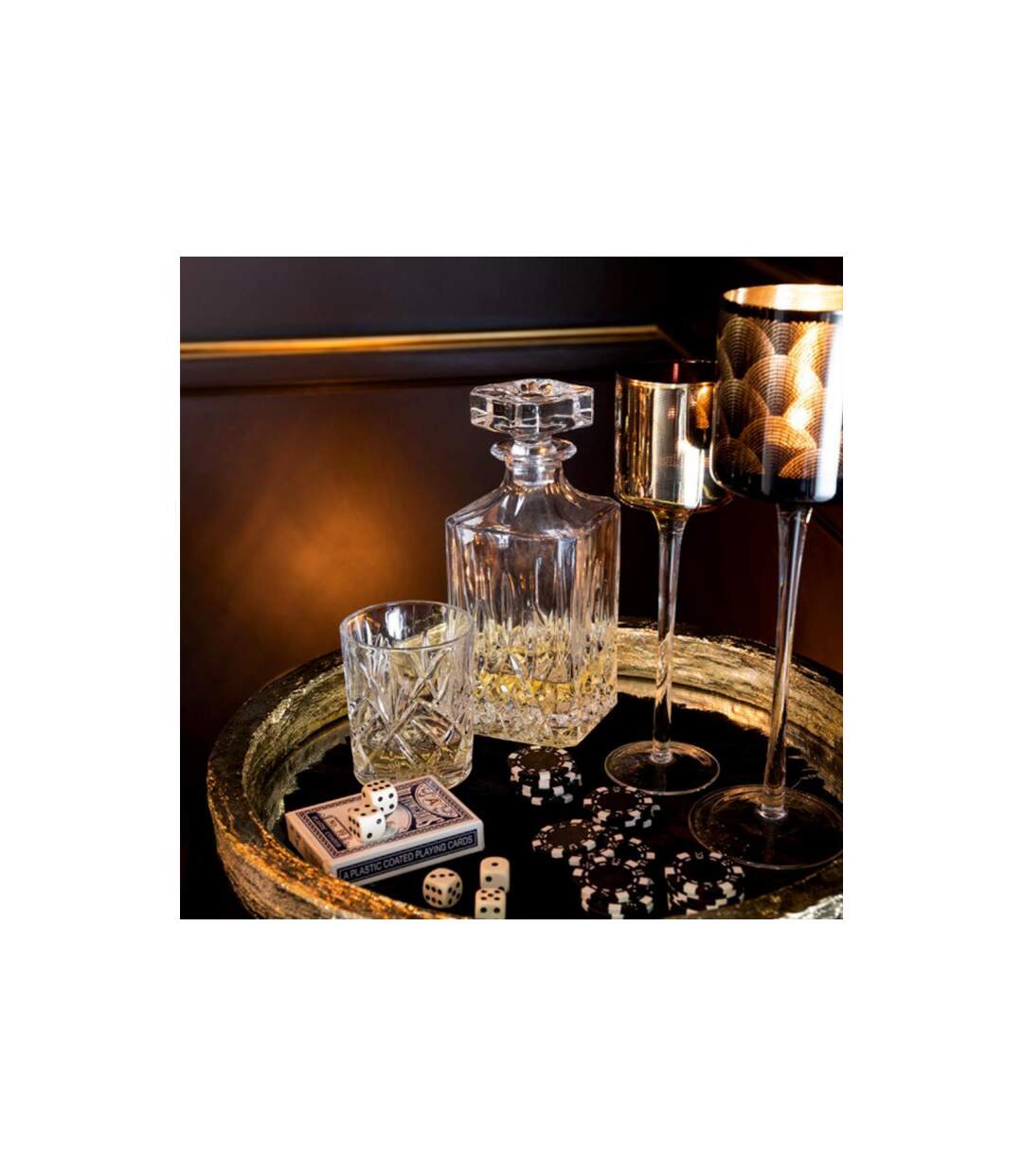 Carafe & Bouchon Design Taille 22cm Transparent-5