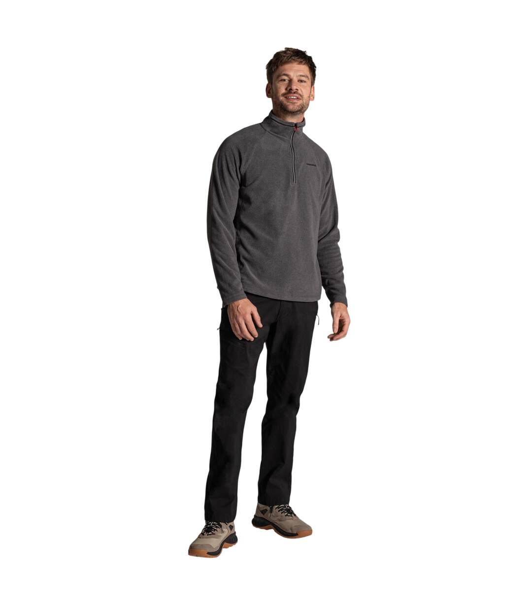 Pantalon Léger Et Uni À Taille Mi-haute Semi-élastiquée Kiwi Pro Homme Noir Craghoppers-1