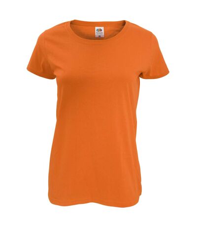Fruit Of The Loom Womens/Ladies Short Sleeve Lady-Fit Original T-Shirt (Orange)