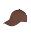 Result Headwear Memphis 6 Panel Brushed Cotton Low Profile Baseball Cap (Chocolate Brown) - UTRW9751
