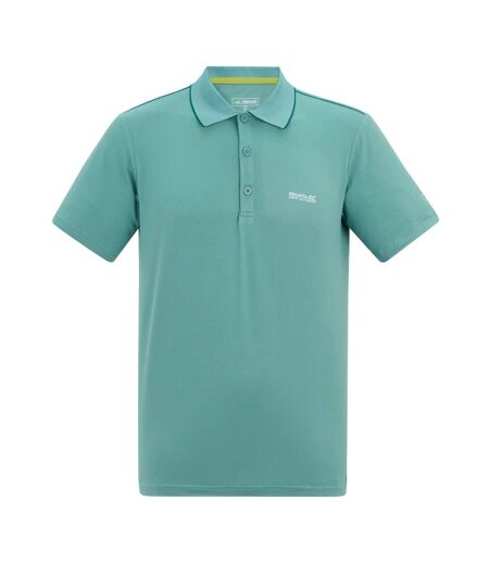 Polo Extensible Motif/style Logo Brodé Maverik Homme Turquoise Regatta