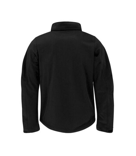 B&C Mens Hooded Softshell Breathable, Waterproof & Windproof Jacket (Fleece Lini (Black)