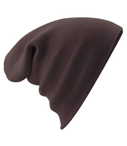 Bonnet tricoté unisexe marron foncé Beechfield