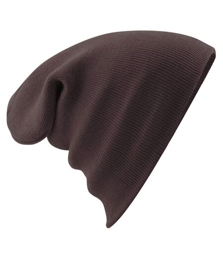 Bonnet tricoté unisexe marron foncé Beechfield