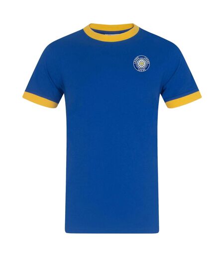 Mens Retro T-shirt Royal Blue Leeds United FC