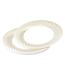 Lot de 6 Assiettes en Plastique Réutilisable Ava 23cm Blanc & Or-1