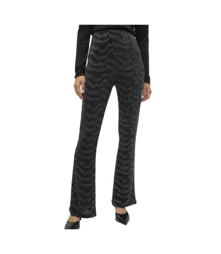 Pantalon noir/argenté femme vero moda lucy hw glitter