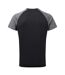 TriDri Mens Contrast Sleeve Performance T-shirt (Black/Black Melange) - UTRW6533
