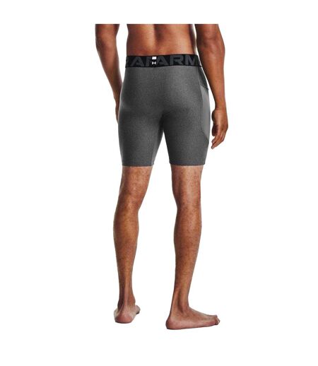 Mens Heatgear Fitted Compression Shorts Carbon Heather Under Armour