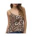 Débardeur léopard noir/marron femme vero moda eassy - l-1