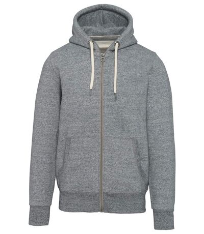 Veste à capuche aspect vintage - Homme - KV2306 - gris chiné