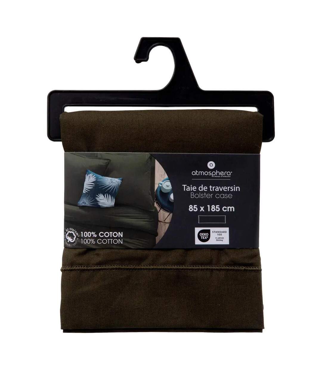 Taie de Traversin Alban 85x185cm Kaki-3