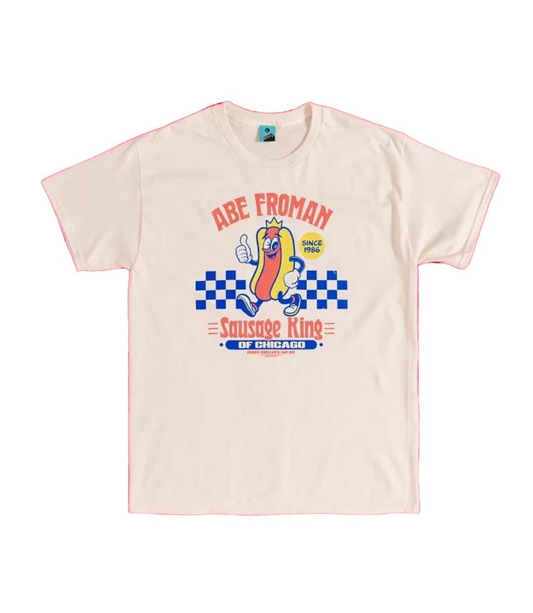 T-shirt Abe Froman Sausage King Of Chicago Adulte Beige Ferris Bueller´s Day Off-1