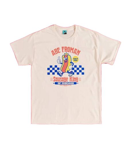 T-shirt Abe Froman Sausage King Of Chicago Adulte Beige Ferris Bueller´s Day Off