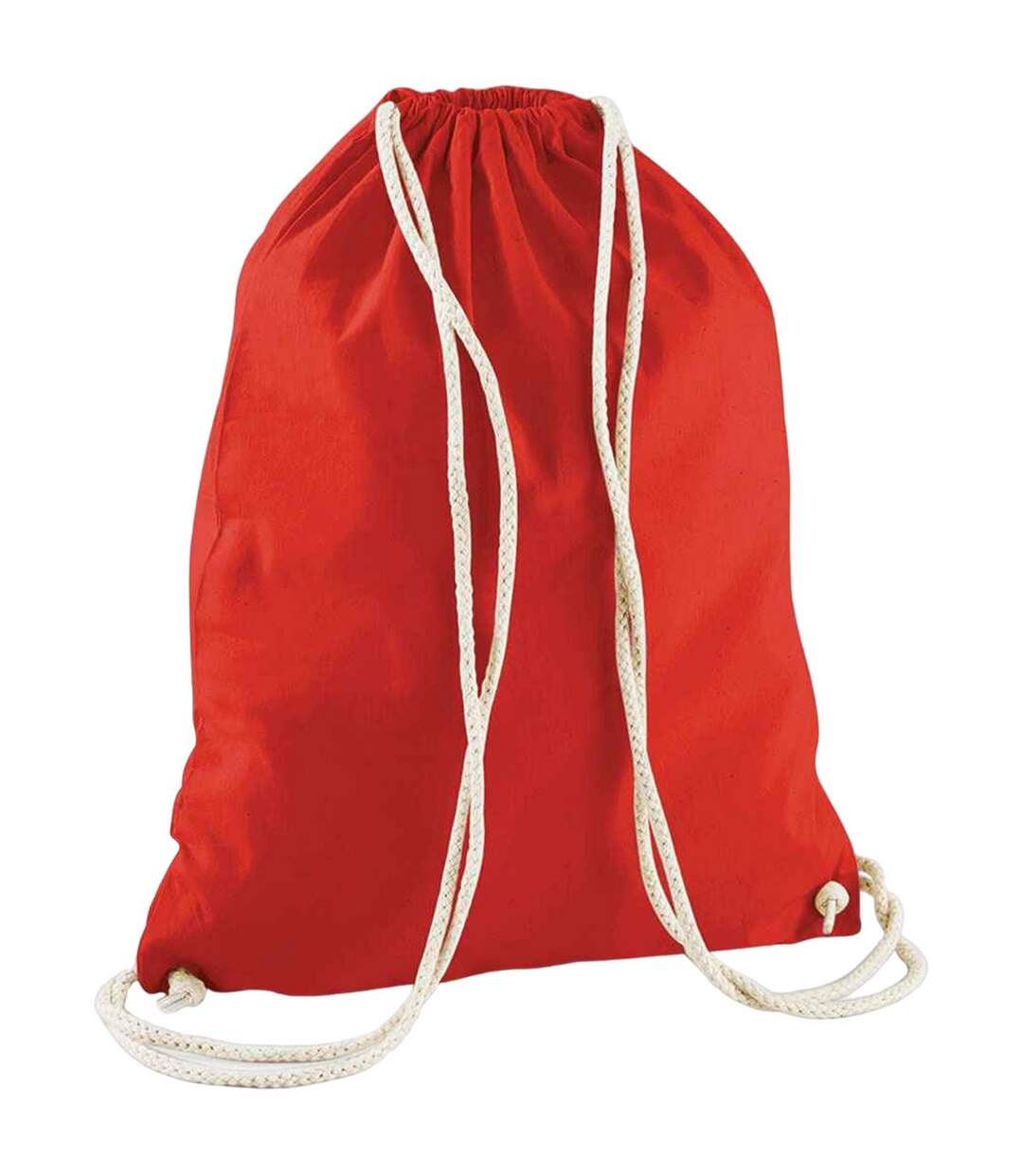 Cotton Drawstring Bag One Size Bright Red Westford Mill-1