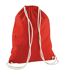 Cotton Drawstring Bag One Size Bright Red Westford Mill-1