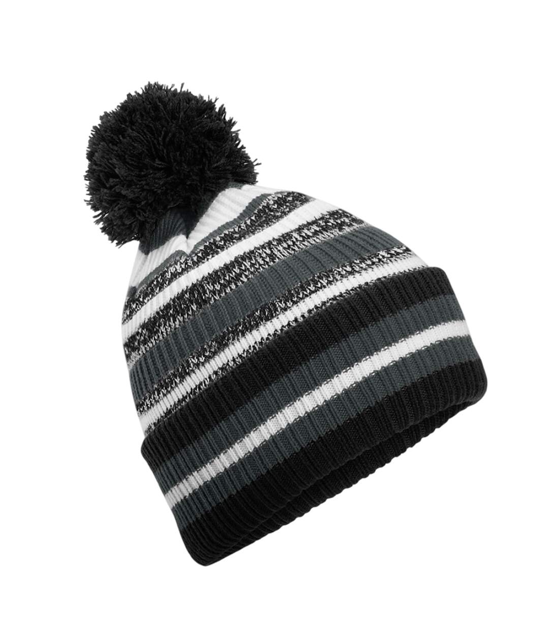 Bonnet Multi-sport Fan Adulte Noir Graphite Blanc Beechfield-2