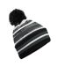 Bonnet Multi-sport Fan Adulte Noir Graphite Blanc Beechfield-2